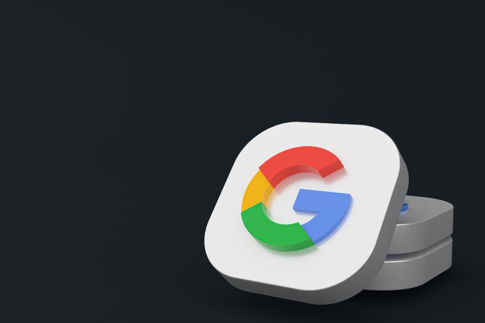 google-application-logo-3d-rendering-black-background